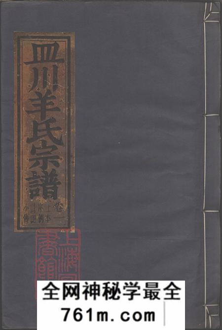 浙江缙云皿川羊氏宗谱十一卷