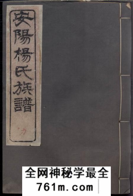 无锡敦睦堂安阳杨氏族谱二十四卷