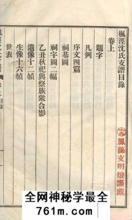 松江枫泾沈氏支谱三卷