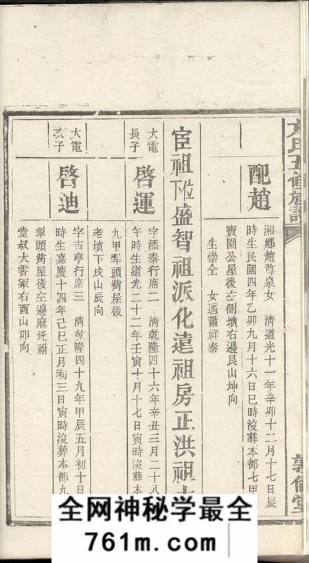 湘潭敦伦堂中湘方氏五修族谱