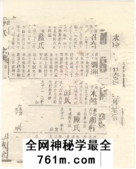 巴陵彭城堂刘氏族谱