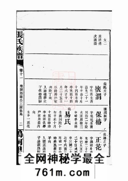 巴陵张氏族谱