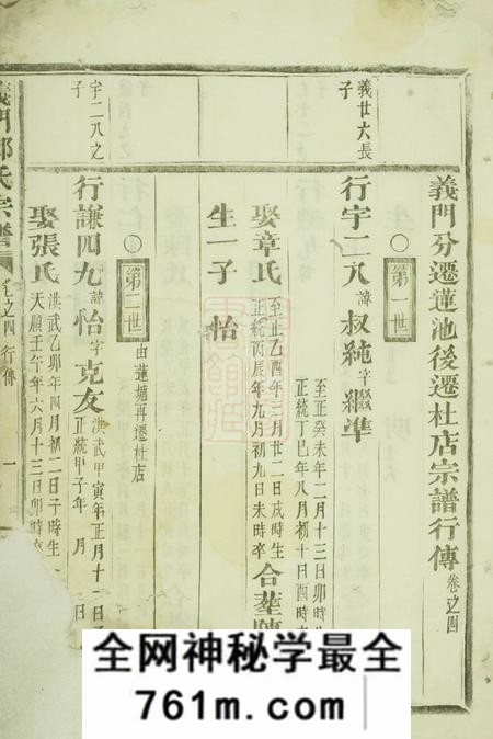 金华义门分迁莲池后迁杜店宗谱