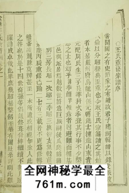 金华金华王氏宗谱