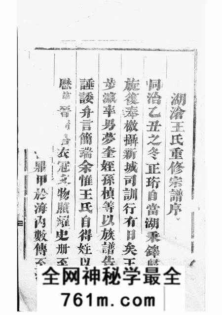 东阳湖沧王氏宗谱十二卷