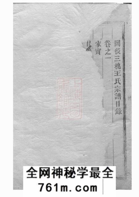 松阳冈后三槐王氏宗谱