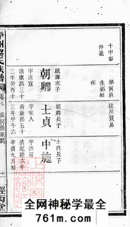 坪州经术堂坪州黎氏族谱七卷末一卷