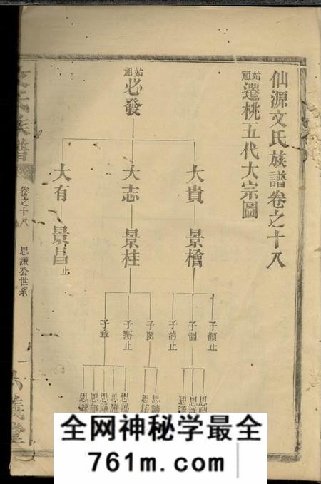 湖南六义堂仙源文氏族谱