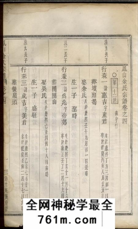 义乌凤山金山宗谱