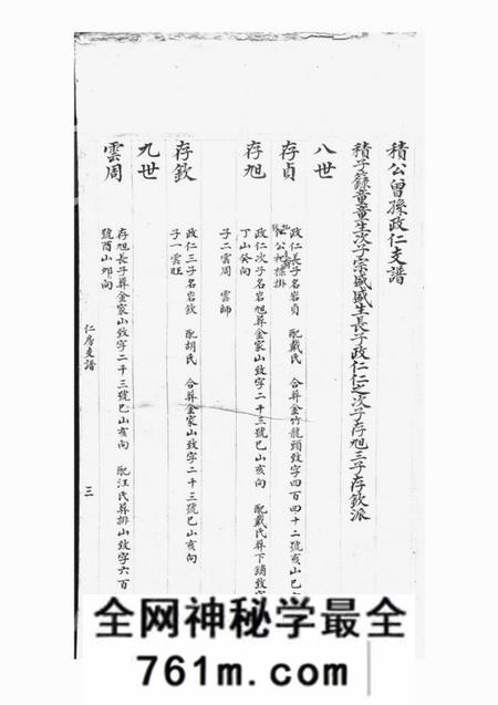 休宁瓯西眉公金氏族谱不分卷