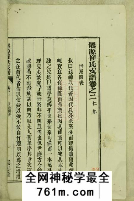 安徽太平崇志堂僊源崔氏支谱