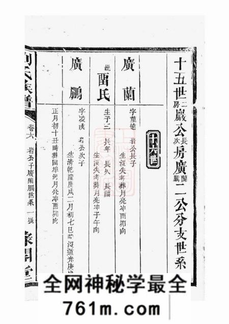湖南禄阁堂刘氏族谱