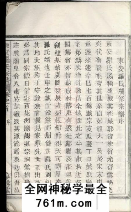 东安惇叙堂东安罗氏宗谱九卷首一卷