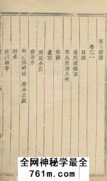 浦阳浦阳高氏宗谱
