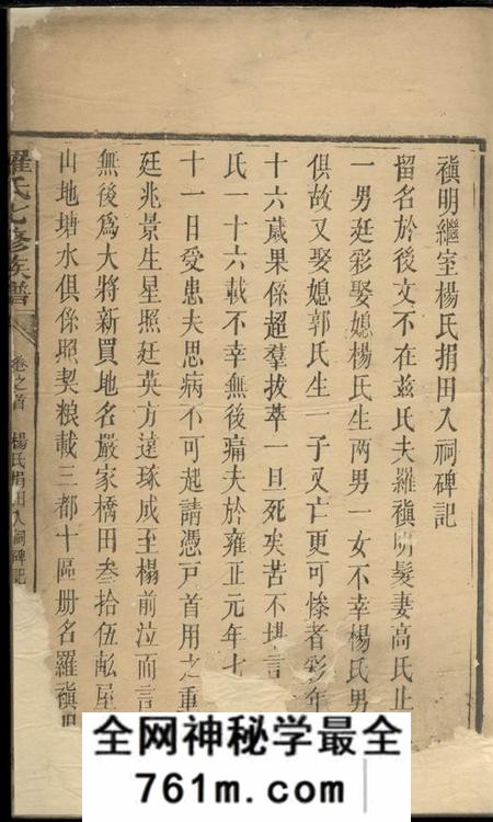 湖南罗氏七修族谱