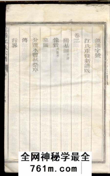 浙江常山定阳江氏宗谱四卷