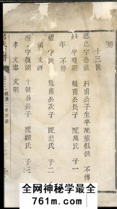 宜兴企渭堂吕氏宗谱