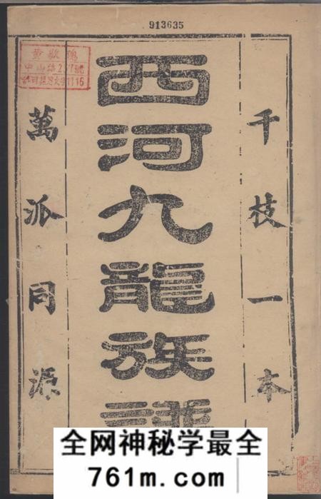福建西河九龙族谱