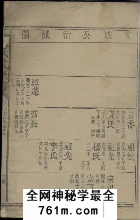 龙氏族谱