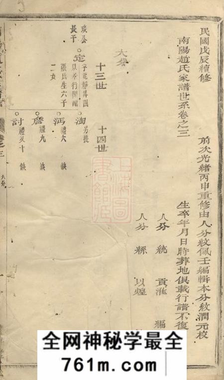 兰溪着存堂南阳赵氏家谱
