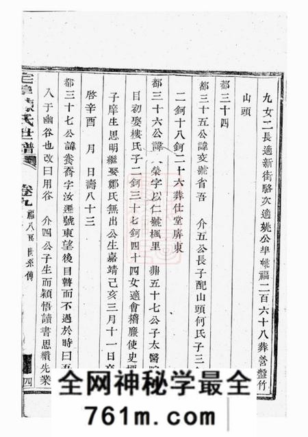 诸暨宅埠陈氏世谱
