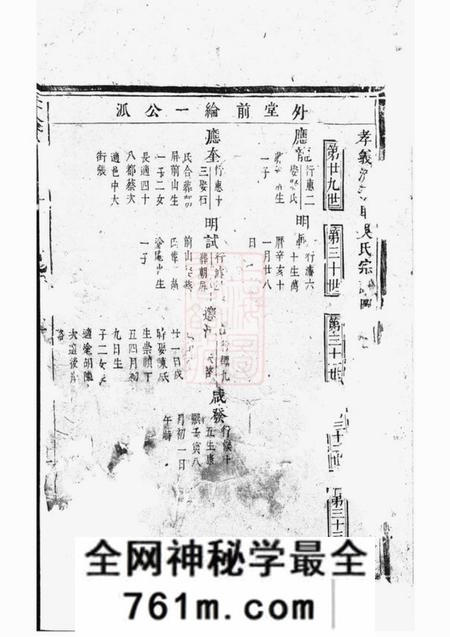 诸暨孝义流子里吴氏宗谱