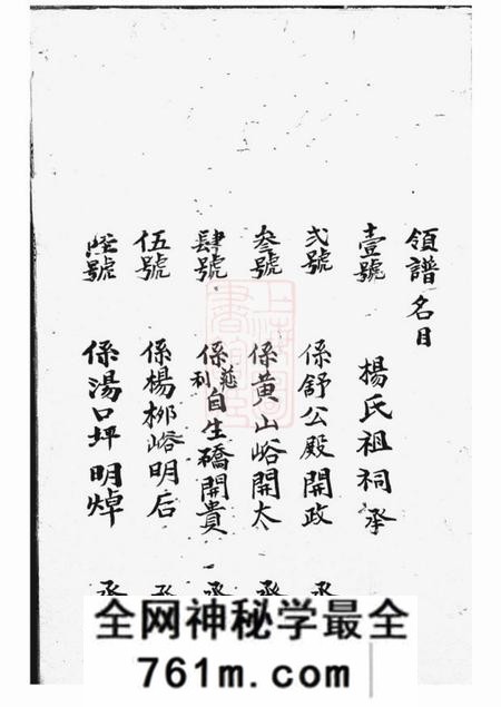 四知堂杨氏族谱不分卷