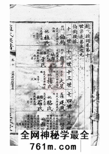 天水堂赵氏族谱