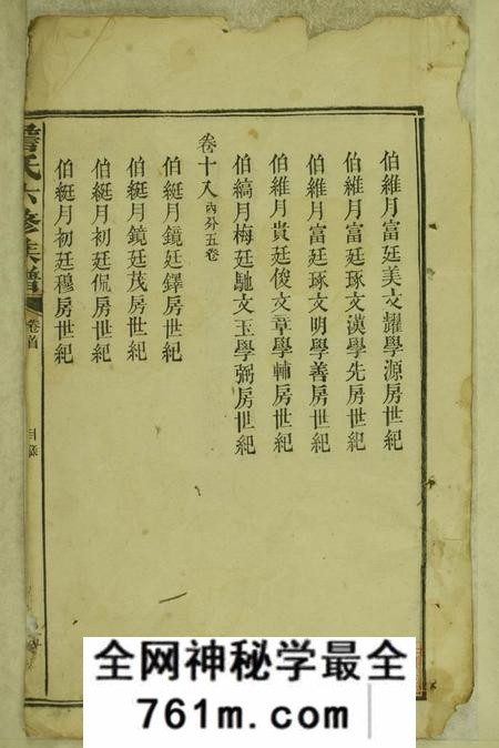 湖南益阳詹氏六修族谱三十九卷首一卷末一卷