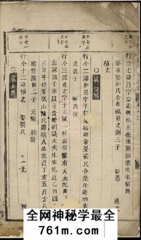 义乌西门朱氏宗谱五卷