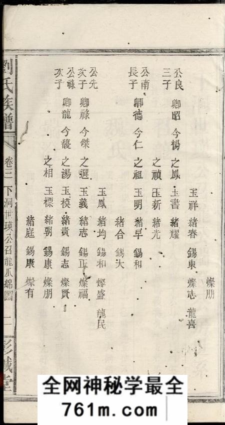 湘阴彭城堂刘氏族谱