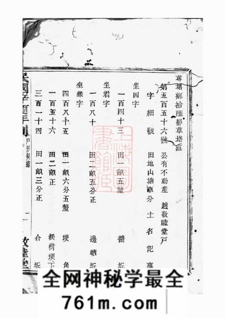 诸暨敬睦堂莼塘赵氏户册契据