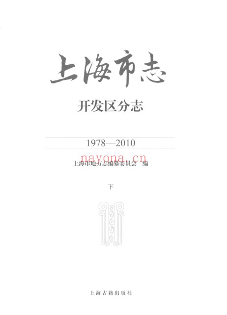上海市《上海市志 开发区分志 1978-2010》上下册 2020