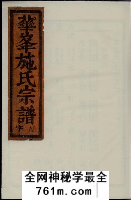 金华华峰施氏宗谱