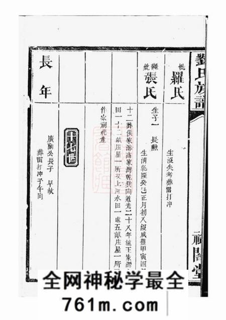 湖南禄阁堂刘氏族谱