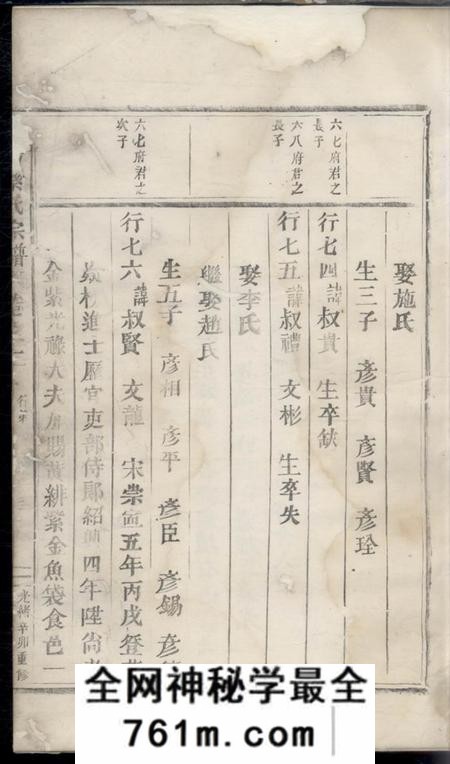 东阳东阳城头蔡氏宗谱