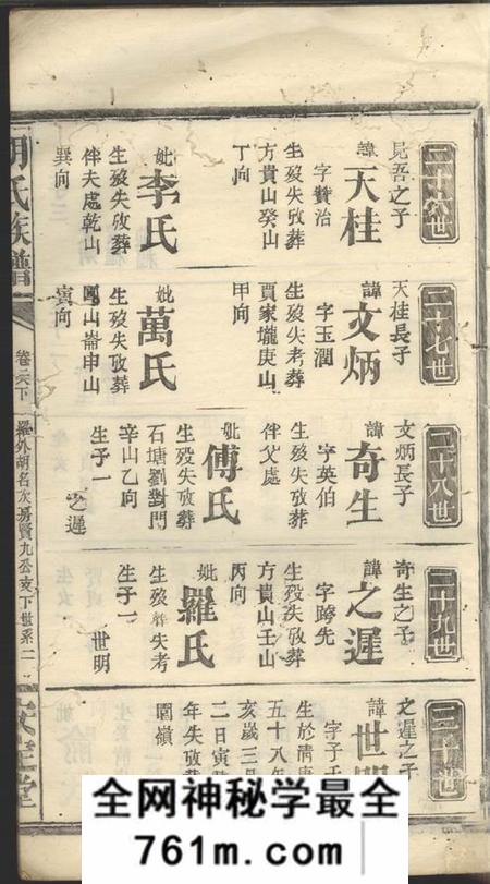 安定堂胡氏族谱