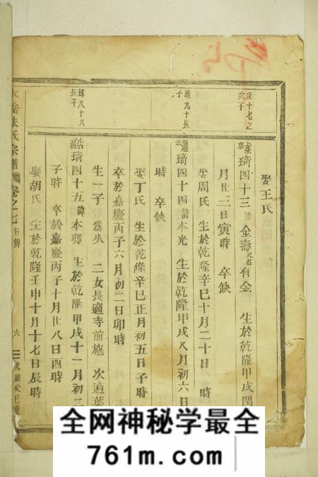 木乔朱氏宗谱