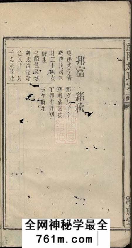 浏阳閖肃堂浏阳施氏宗谱不分卷