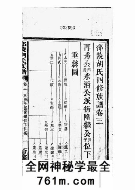 邵陵怡爱堂邵陵胡氏四修族谱十三卷首三卷末一卷