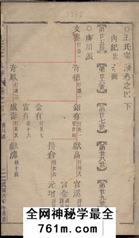 缙云五云王氏宗谱