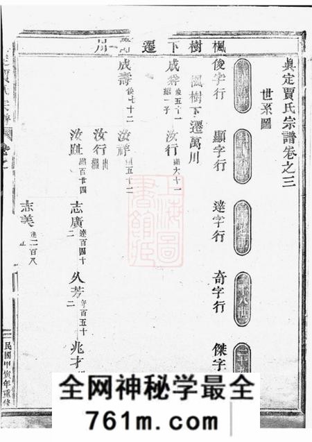 东阳真定贾氏宗谱