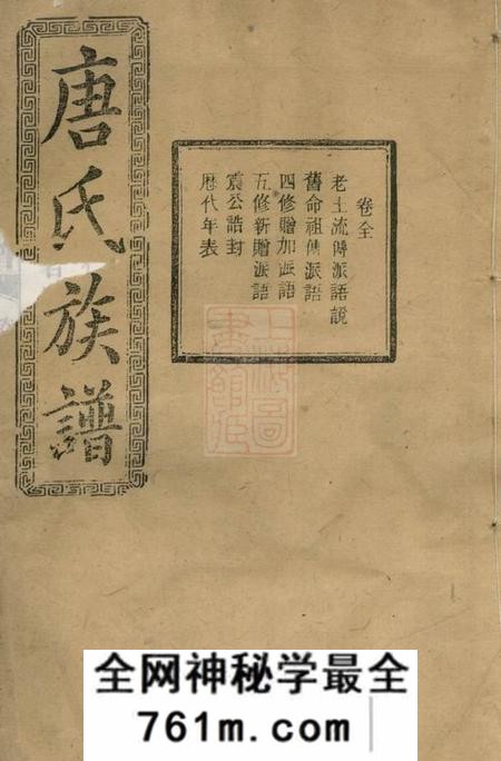 宁乡桐封堂唐氏五修族谱