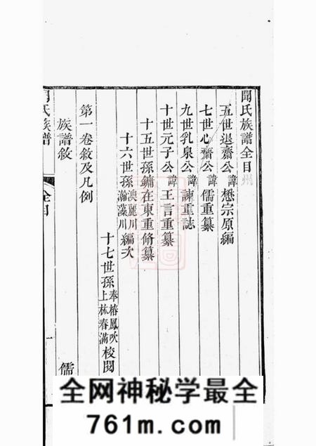 杭州闻氏族谱十卷