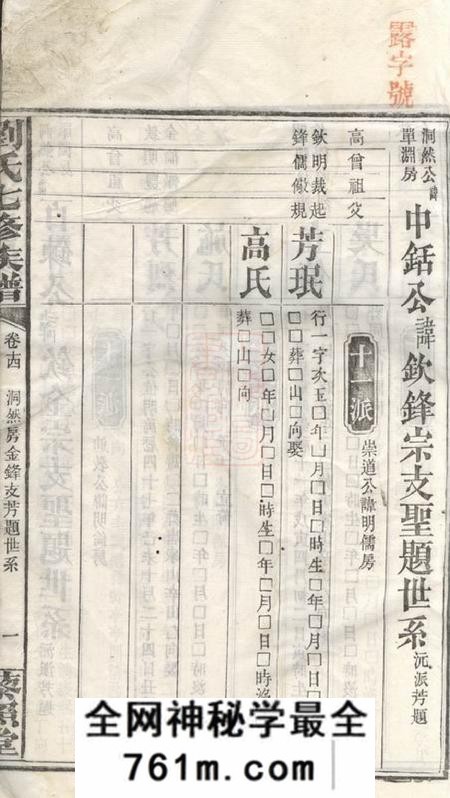 益阳藜照堂刘氏七修族谱