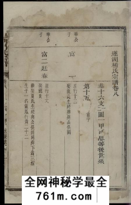汤溪莲湖杨氏宗谱