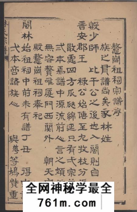 福建西河九龙族谱