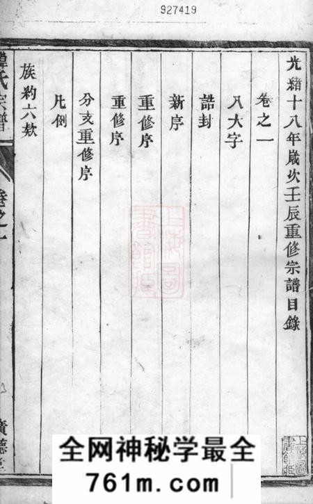 镇江广德堂韩氏重修宗谱二卷