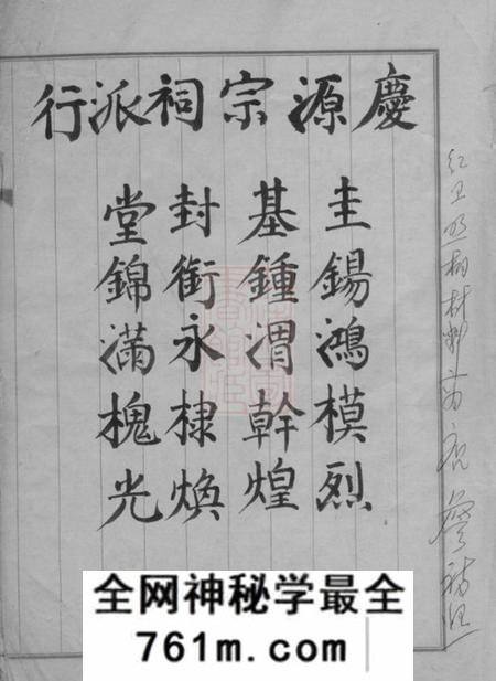 婺源叙堂木庆源詹氏宗谱一卷