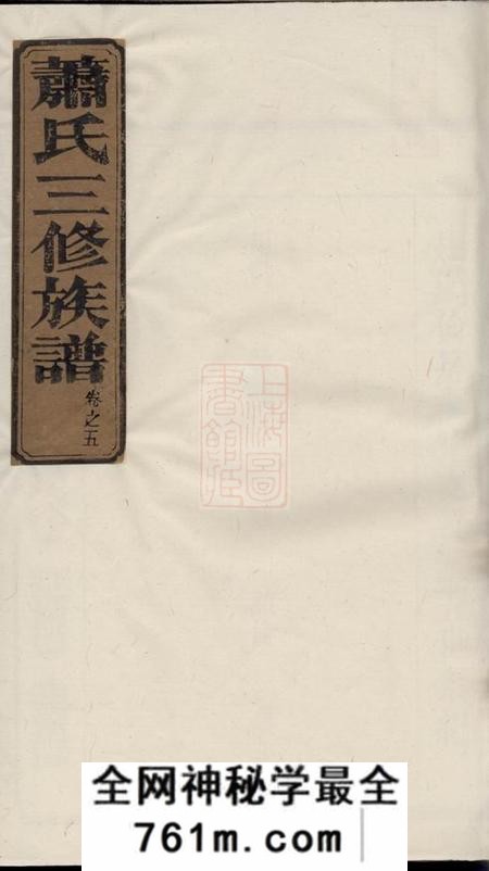 武陵八叶堂萧氏三修族谱